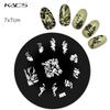 KADS 1PC Round Stainless Steel Nail Art Nail Stamping Plates Manicure Stamp DIY for Nail Templates Classic Series Tools