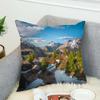 Mountain Natural Ins Nordic Pillow Case For Car Sofa Decorative Home Double-sided Print Plush Square Throw Pillow Cushion Cover