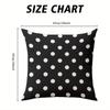 Zwart Wit Stippen vierkante Jacquard Kussenhoes voor Bank Kantoor Lendenkussenhoes Huis Decoratieve Kussensloop