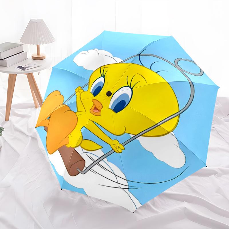 1pc Tweety3 Umbrella, Sun Protection, And UV Shielding. It Has Eight Sturdy Ribs for Outdoor Use And Perfect Gift