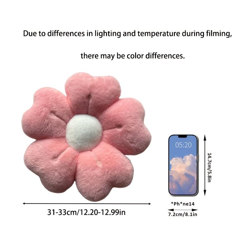 Cuscino Decorativo Morbido Peluche Fiore Margherita - Cuscino Decorativo Accogliente per Letto e Divano, Bianco/Rosa, Adorabile Design Floreale