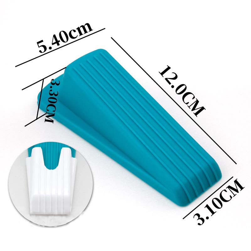 Silicone Door Stopper Self Adhesive Strong Suction Wall Protectors Hidden Mute Anti Collision Floor Holder 12*5.4*3.3cm