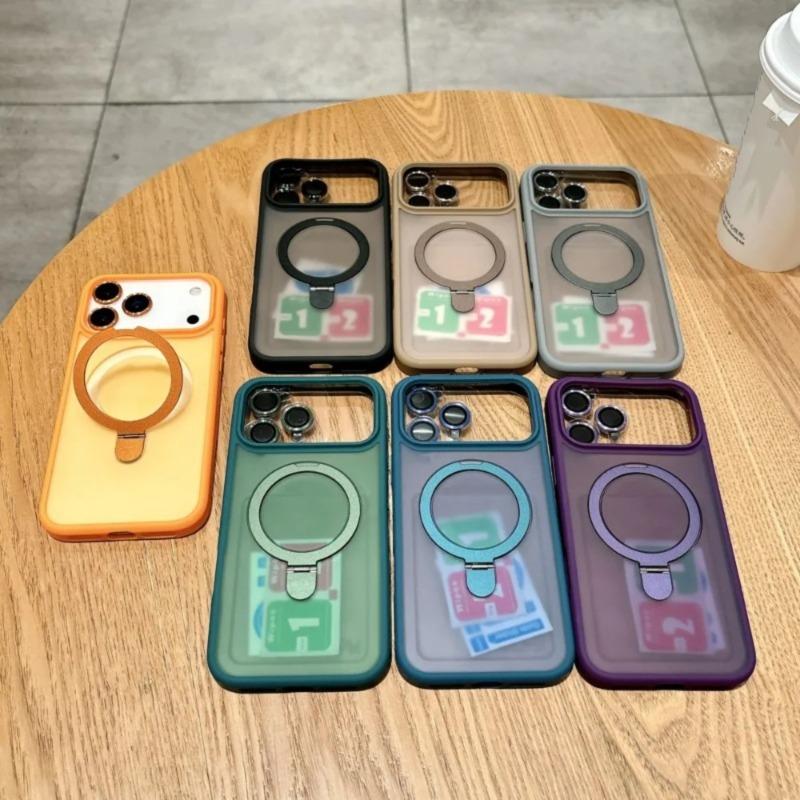Magnetic Ring Bracket Camera Protection Case For iPhone 17 Air 16 15 14 Plus 13 12 11 Pro Max For Magsafe Wireless Charge Cover