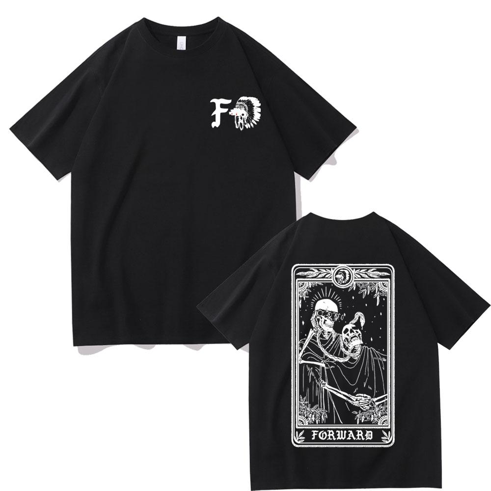 Forward Observations Group Skelett Grafik T-Shirt Herren Rock Oversized T-Shirts Unisex Mode Streetwear Unisex Damen Gothic T-Shirt