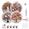 Halloween Embroidery Set Gothic Halloween Embroidery Beginner Kit Needlework Accessories For Holiday Costume Crafting Party
