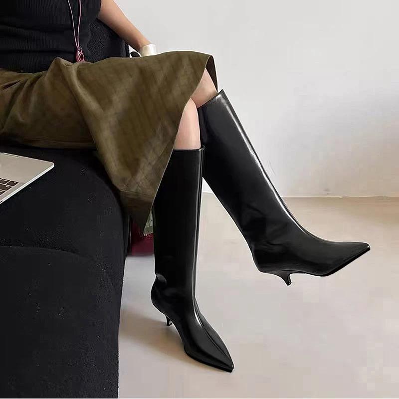 Fashion Fashion Stiletto Single Boots Women's Fashion Pointed Toe Stiletto Non-Slip Western Boots