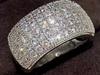 Ofertas Hip Hop Style Trendy Men Rings Copper Ring Iced Out Bling Pave Cubic Zirconia Geometry Ring Charms