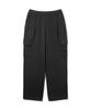 UCLA Unisex Full Elastic Waist Single Pleat Wide Cargo Pants [Black] (Ub6Lp92)