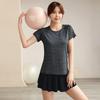 Women's Plus Size Quick-Dry Slimming Yoga Top - Loose Fit, Sweat-Wicking Fitness Tee