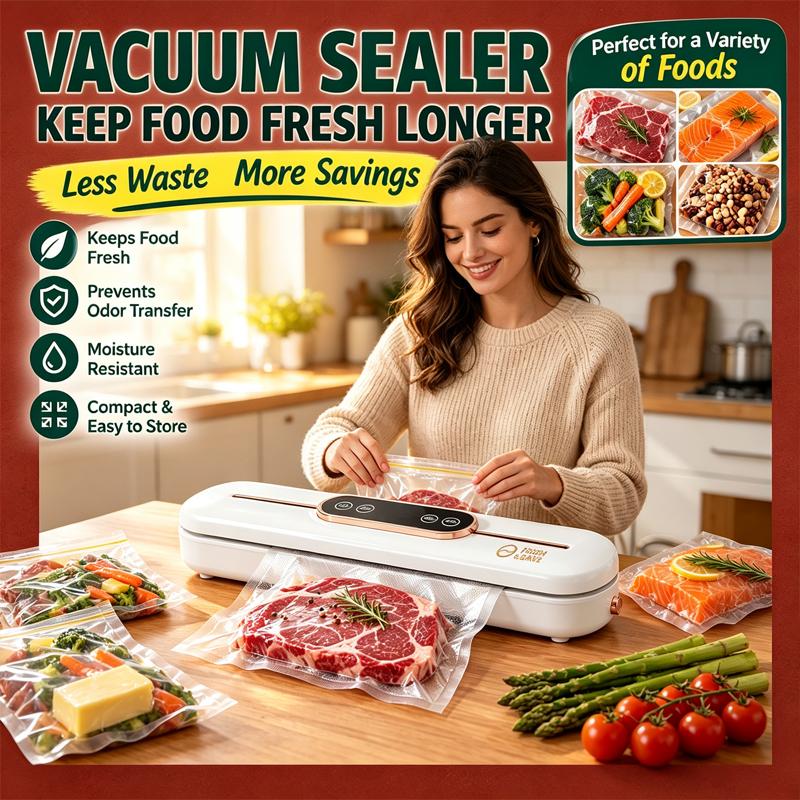 Mini Vacuum Sealer – Keep Food Fresh Longer, Compact & Automatic