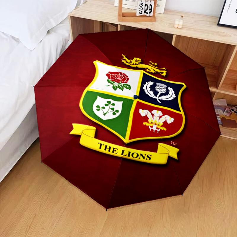 British & Irish Lions Umbrella Folding umbrella, automatic umbrella 8-Frame for Travel, camping Use Gift for Halloween Christmas