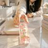 Flexible Sensory Toy Clear Bar Squeeze with Fake Fruit Inside, Stress Relief Shapeable Hand Therapy Stick Toy, Transparent Strip Figdet for