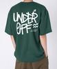 UNDEROFF Oversized Rundhals Graffiti Rückenlogo Kurzarm T-Shirt Weiß Grün