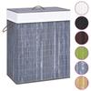 VidaXL Panier à linge avec une seule section bambou gris 83 L 320756