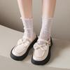 Fashion 2025 Summer New Fashion Solid Color Metal Buckle Designer High Heels Outdoor Leisure Party Sweet Women Shoes with Bow Decoration