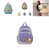 Trendy Japanese Style Unisex Kids Backpack Large Capacity Breathable Canvas Book Bag