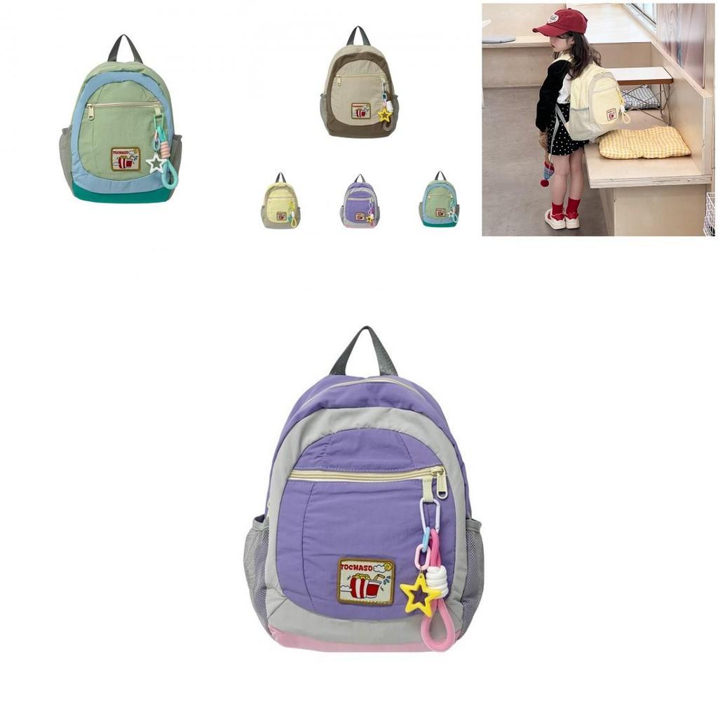 Trendy Japanese Style Unisex Kids Backpack Large Capacity Breathable Canvas Book Bag