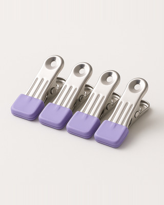 Lot de 20 pinces de séchage avec joint en caoutchouc antidérapant, griffe solide en acier inoxydable épais