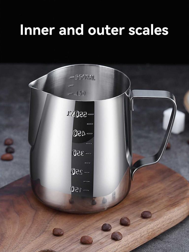 Milk Frothing Jug Espresso Coffee Cup With Scale Thickened Stainless Steel Milk Pitcher For Latte Art Coffee Accessorie