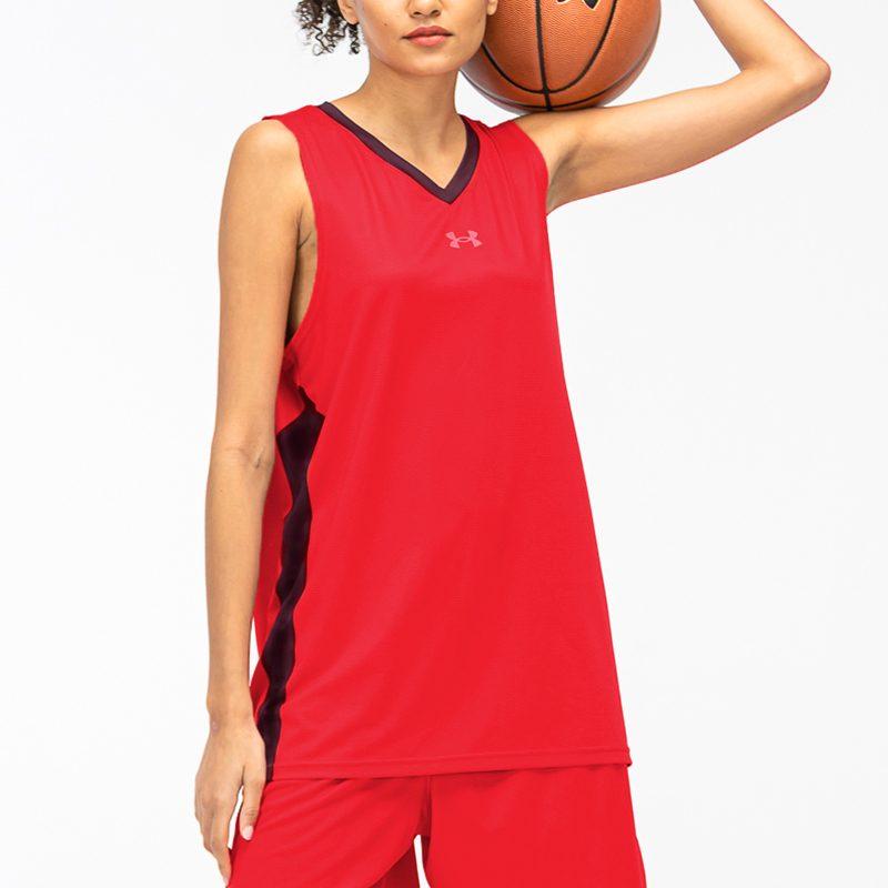 Under Armour Basketball Jerseys Men's Red Moderate Bib & Brace 21500107-600