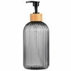 Szklana butelka 500 ml z pogrubionego szkła z dozownikiem w formie pompki do przechowywania mydła w płynie, szamponu, balsamu - pojemnik wielokrotnego napełniania do łazienki, kuchni