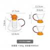 OULOVECO Teapot, Lightweight, High-Quality Nordic Design, Heat-Resistant Glass Teapot, Suitable for Direct Heat, Perfect for Fruit Tea, Afternoon Tea,
