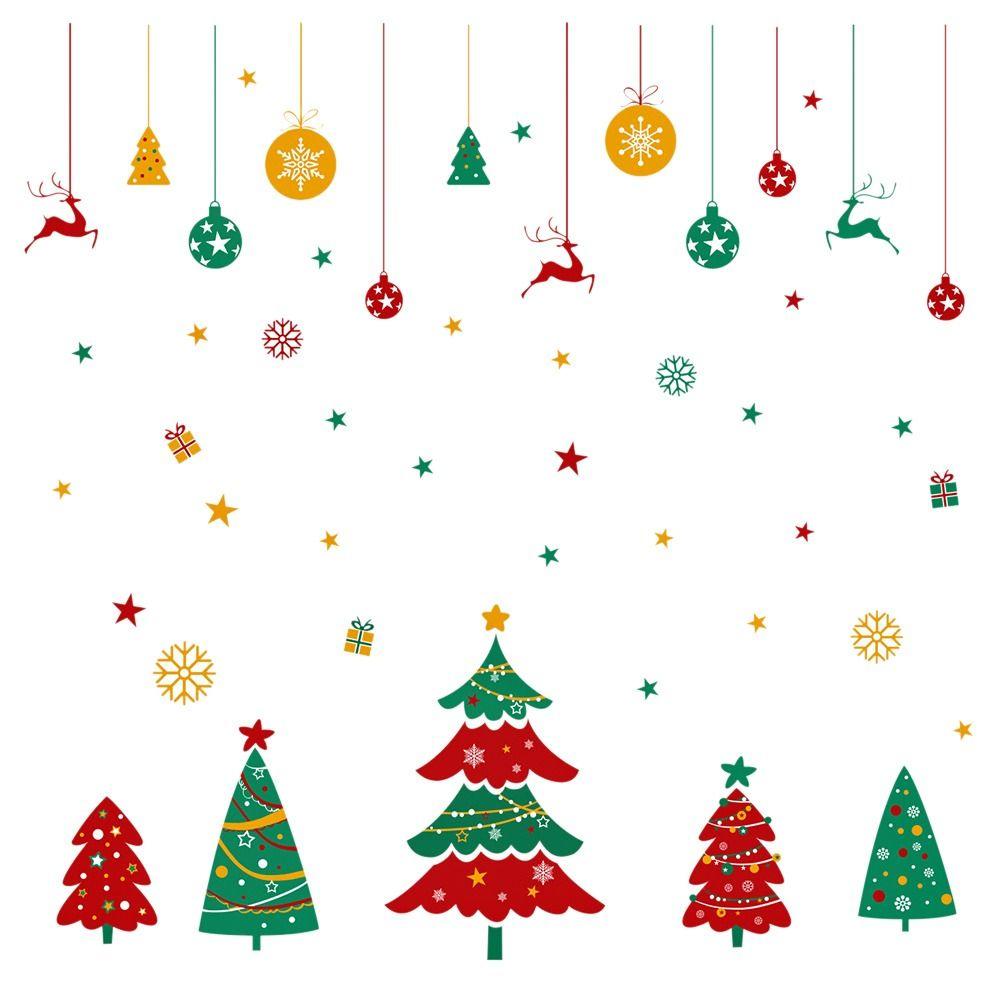 Decor Decorations For Home Christmas Window Stickers Kids Room Wall Decals Christmas Wall Sticker