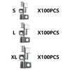 100Pieces Practical Decking Clip Stainlesses Steel Fasteners for Terraces Boards Hide T Clip Systems Includes Screws