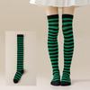 Damen Overknee Socken mit Kreuzstreifen für Halloween, Weihnachten, Karneval, Tanz und Japanische Festivals