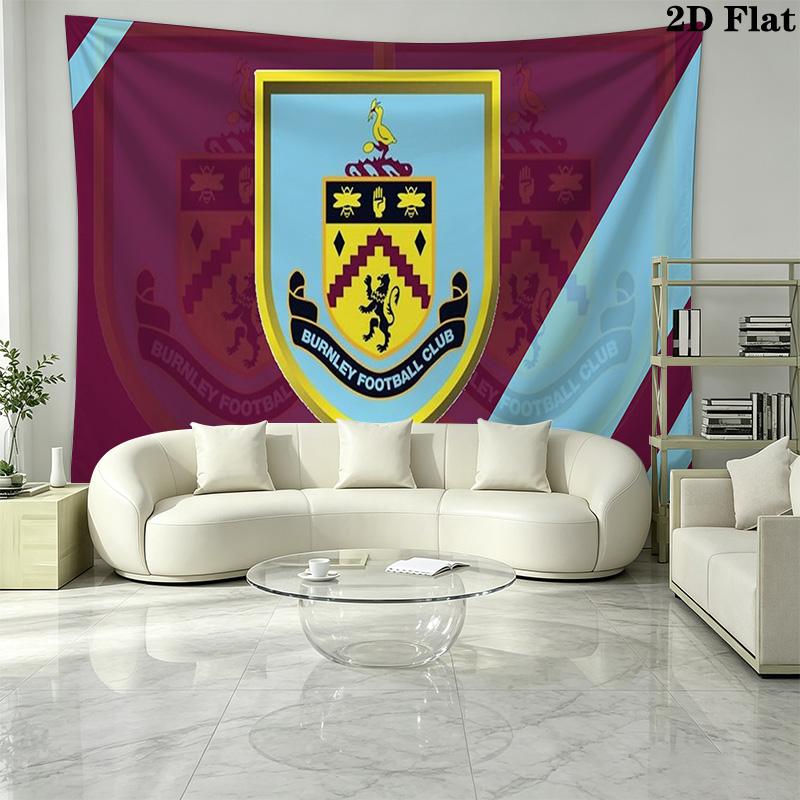 Arazzo da Parete Burnley FC Appeso Estetico alla Parete Coperta in Tessuto Stampato Arazzi Decorativi per Camera da Letto Soggiorno Decorazione per la Casa