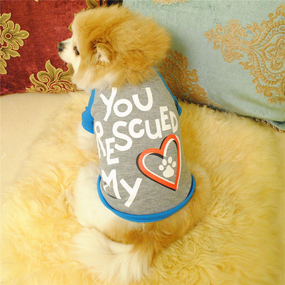 Pet Puppy Summer Footprints Vest Small Dog Pet Clothes T Shirt