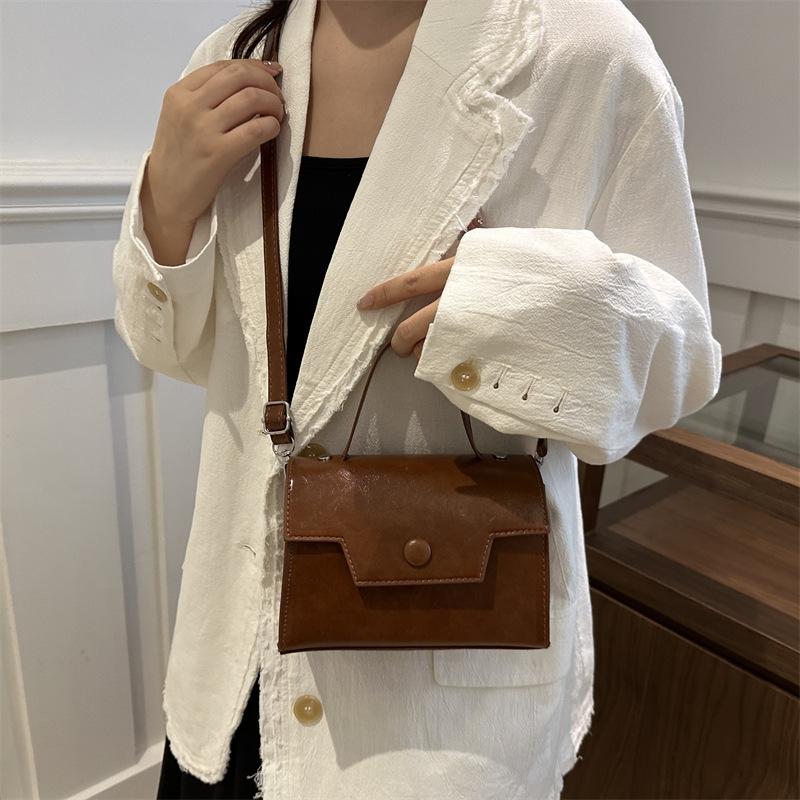 Retro Niche Design Handbag Bag Fashion 2025 Autumn New Beautiful Casual Shoulder Crossbody Small Square Bag