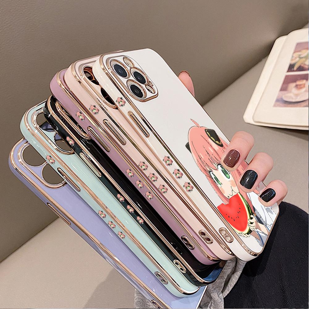 Lovely Anya Pattern Case for iPhone 11 12 13 14 15 Pro Max Phone Cover for Samsung Galaxy A51 A12 A32 A52 Xiaomi Redmi 10 10C Casing