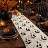 Halloween Table Runner with Embroidered Pumpkin Design - 18333 cm Decorative Table Runner for Dining Table and Fall Party Decor