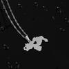 Unisex Elegant Venezuela Map Flag Pendant Necklace - Fashionable Stainless Steel Jewelry