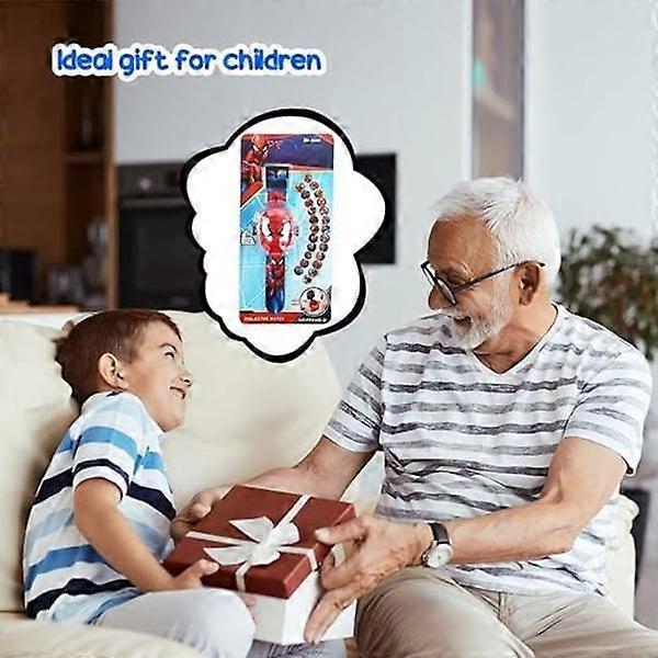 Kids Watch, Spiderman 24 Superhero Figures Projector Watch, Boys Glow In The Dark Toy Watch, Marvel Licensed Gift