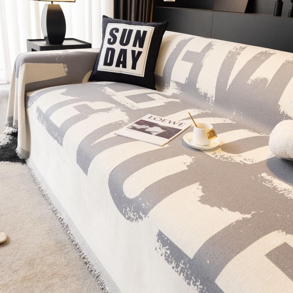 Fundas Sofas Nordic Letter Sofa Cover Throw Blankets for Living Room Position Modern Throw Camping Picnic Blanket Cover
