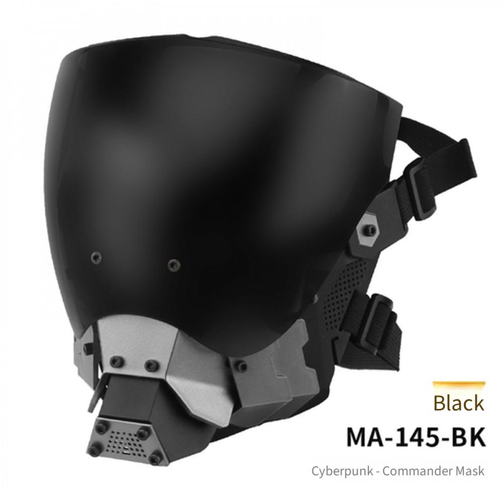 Sci‑Fi Techwear Mechanical Half‑Helmet Mask, Futuristic Cosplay Role‑Play Face Cover For Outdoor Dress‑up Prop