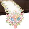 Grelucgo Embroidered Colorful Eggs Table Runners for Easter Holidays, Spring Seasonal Dining Table Decor (14x54 Inches)