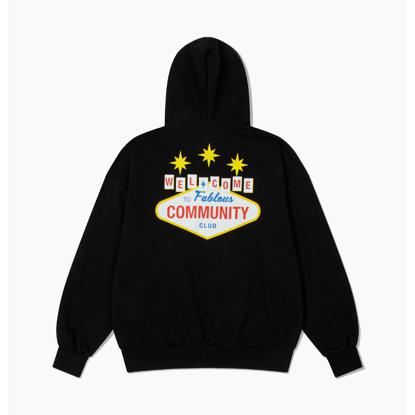 Community Club Welcome Hoodie Black L