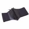 Wide Pu Leather Slimming Body Belts for Women Elastic High Waist Belts 1pc