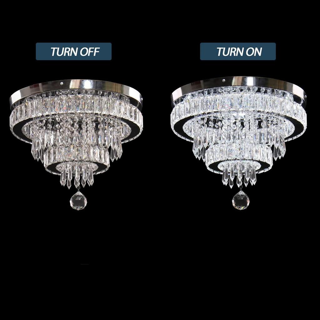 Lampadario a soffitto moderno a LED in cristallo K9, bianco caldo, per Hotel, Ristorante, Soggiorno, Villa, Decorazione lunga a montaggio superficiale per la casa