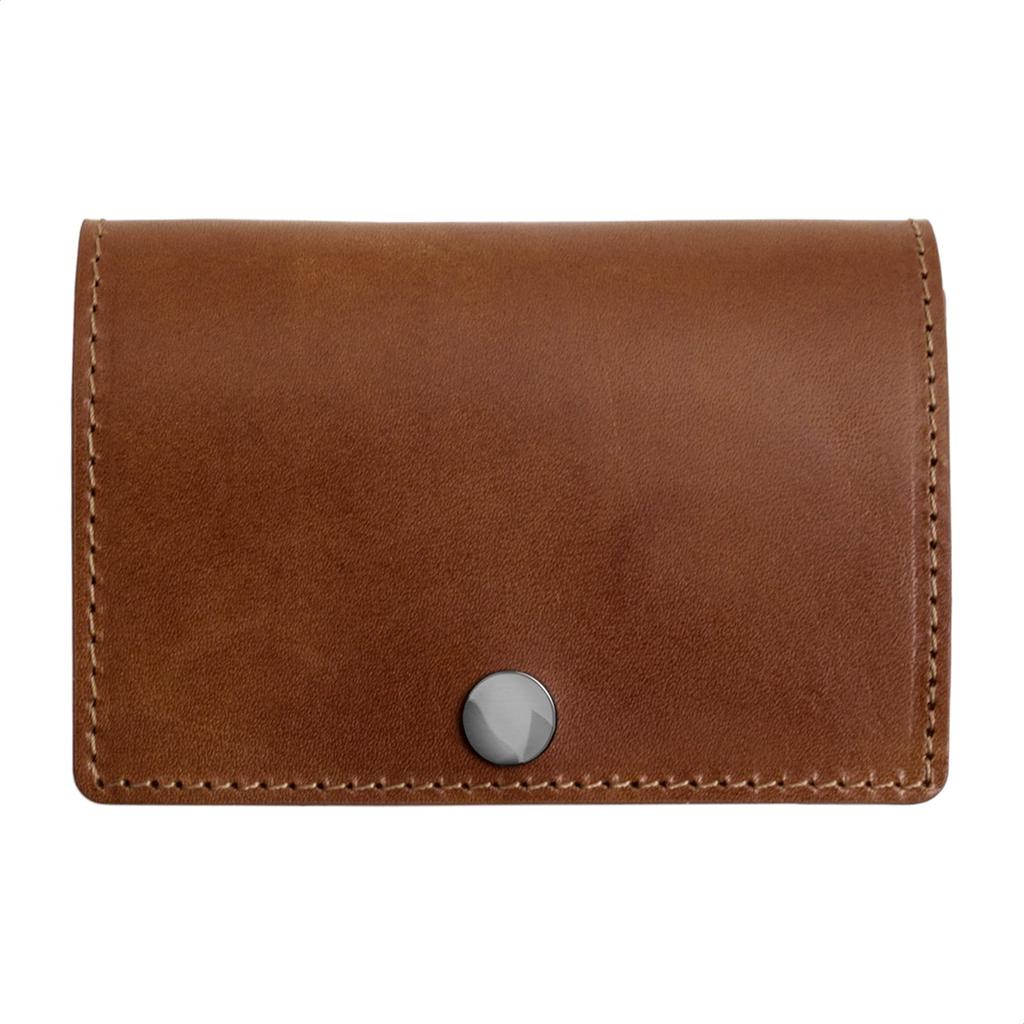 DomTeporna Genuine Italian Leather Compact Mini Wallet with Coin Purse for Men and Dark Brown Tri-Fold Women,