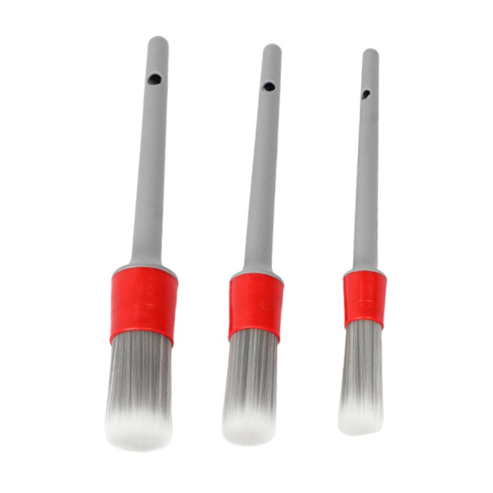 Car Exterior Interior Detail Brush Boar Hair Bristle Brushes for Car Cleaning Auto Detail Tools Dashboard Cleaning Brush 3pcs
