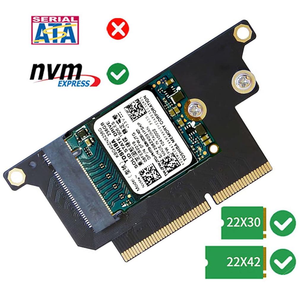 Xiwai M.2 NGFF M-Key NVMe SSD-Konverterkarte für 13-Zoll-SSDs von 2016 2017 (A1708, A1707, A1706)