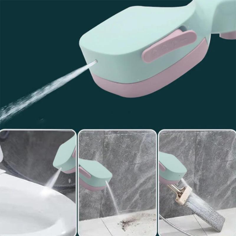 4-mode Handheld Pressurized Shower Head with Pause Switch, Built-in Power Wash