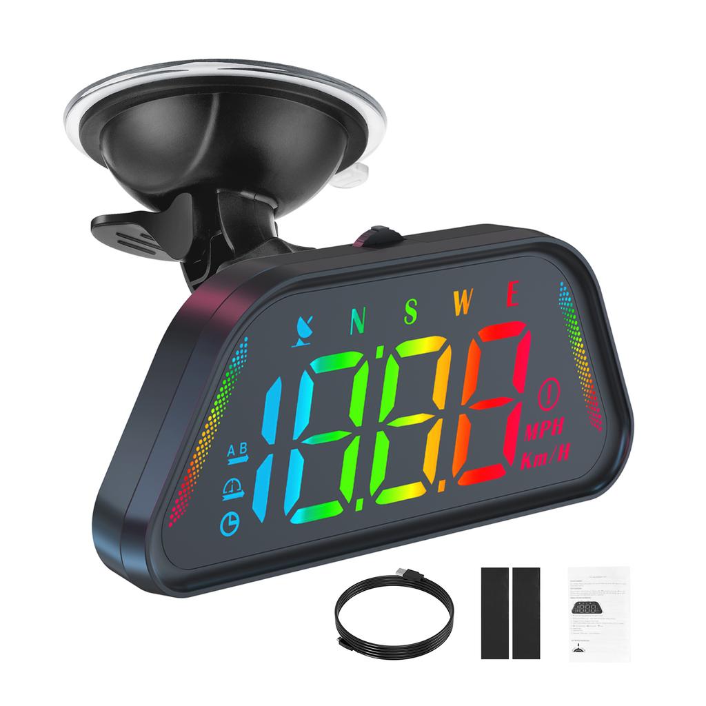 Digital Speedometer, Universal KM H MPH Car Heads Up Display with Speed, Overspeed Alarm for All Vehicles