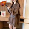 La Chapelle Ultra Loose Drop Shoulder Hooded Sweatshirt