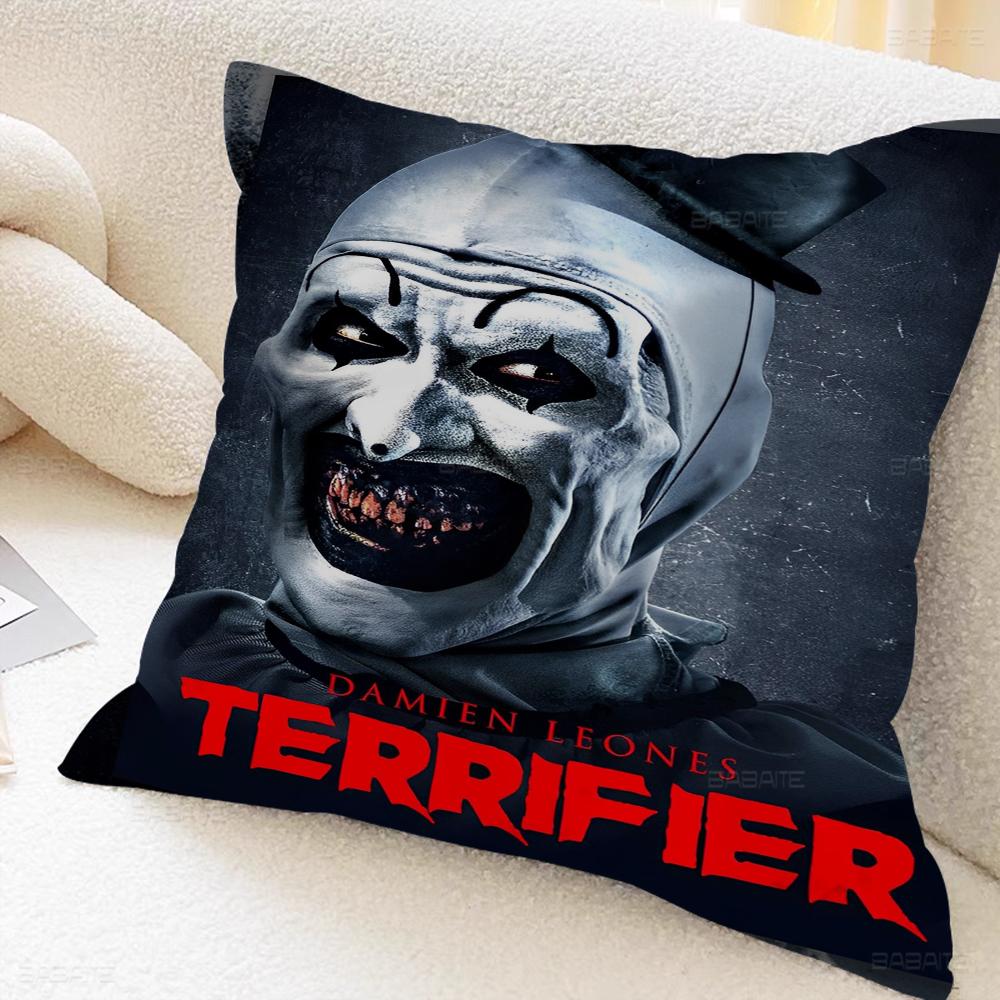 Film T-terrifier Skräckkudde Gåva Hemmakontor Dekoration Sovrum Soffa Bil Kuddfodral Fodral 45x45