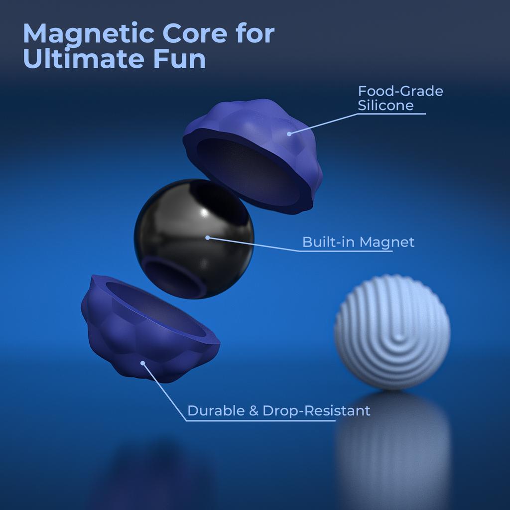 Large Size Silicone Magnetic Sensory Balls Fidget Toy Worry Autism Calming Fidgeting Adults Anxiety Relief Stress Sensory Toy